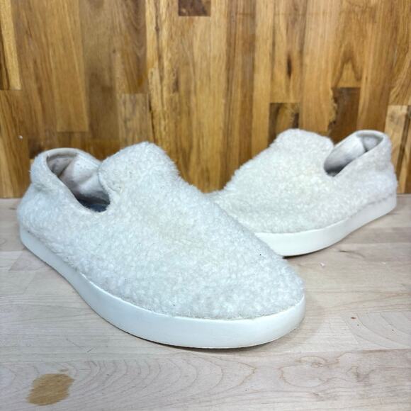 Allbirds Mens Cream Wool Lounger Fluffs Slip Ons 11 - Picture 1 of 9